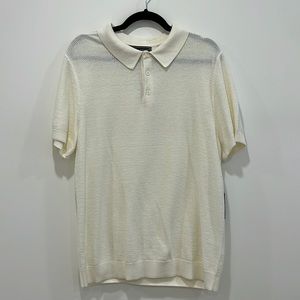 Paisley & Gray cream knit polo